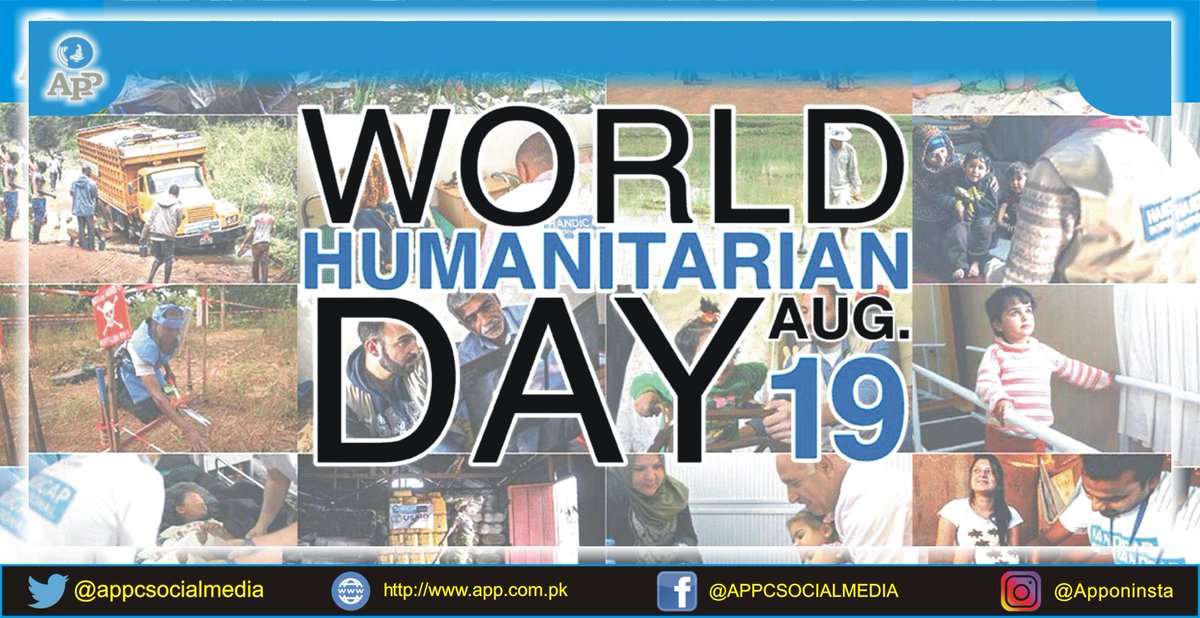 appcsocialmedia's tweet photo. #WorldHumanitarianDay is being observed Today across the globe to highlights the humanitarian efforts worldwide #HumanitarianDay2019 is set to celebrate #WomenHumanitarians &amp; their undying contribution in making the world a better place

#APPNews #Humanitarians @unwomenasia https://t.co/NGIVZw63r5