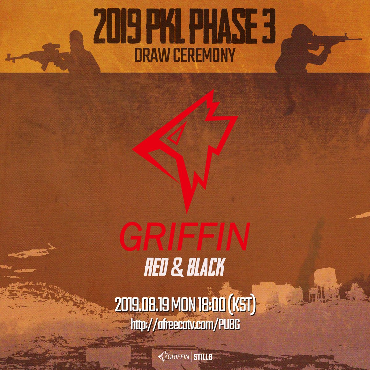 TeamGriffin_'s tweet image. 📢잠시 후, #PUBG 조 추첨식 START
#그리핀은 어느 조가 될 것인가🤔

⚫️Griffin Black: #2tap
🔴Griffin Red: #nana

과연 두 선수의 선택은❔

In a moment, PUBG Group Draw Will Start
Which group will Griffin be in?

What will the players choose?