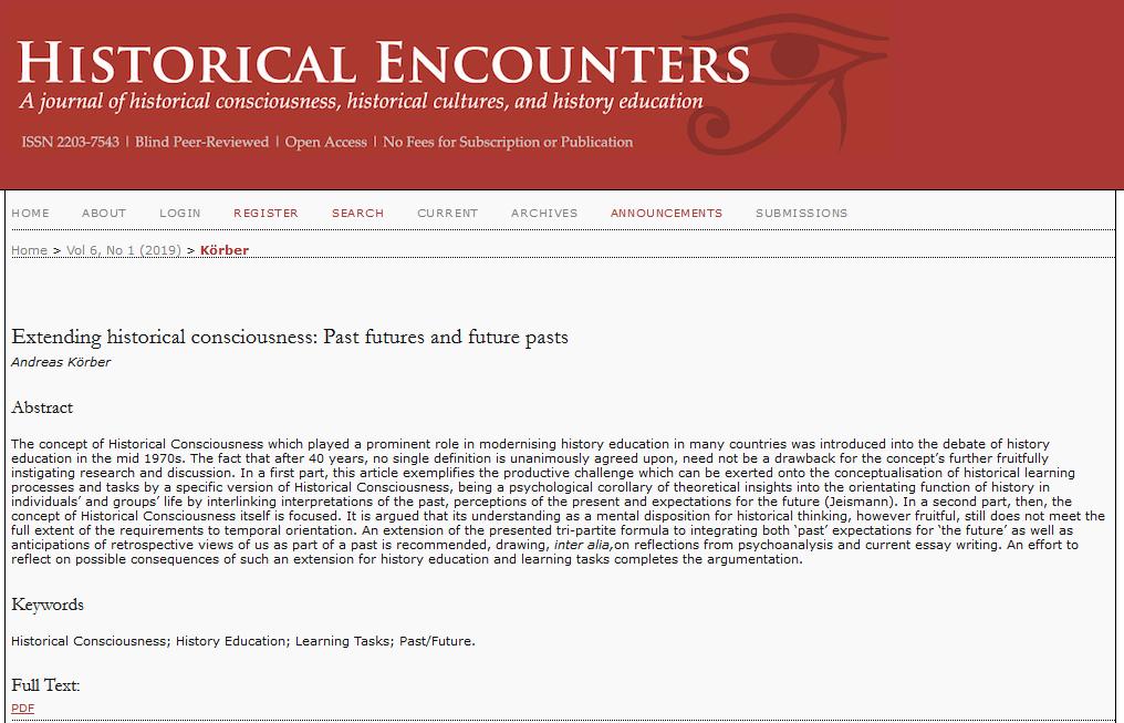 HEJ_HERMES's tweet photo. Kรถrber explores the concept of #historicalconsciousness in his article 'Extending historical consciousness: Past futures and future pasts'
@An_Koer #historicalencounters
@KGD_Fachverband @VHDtweets
#openaccess in our latest issue - @HEJ_HERMES
Link: https://t.co/Dpvx5QyGlt https://t.co/aeqRxPPA4a