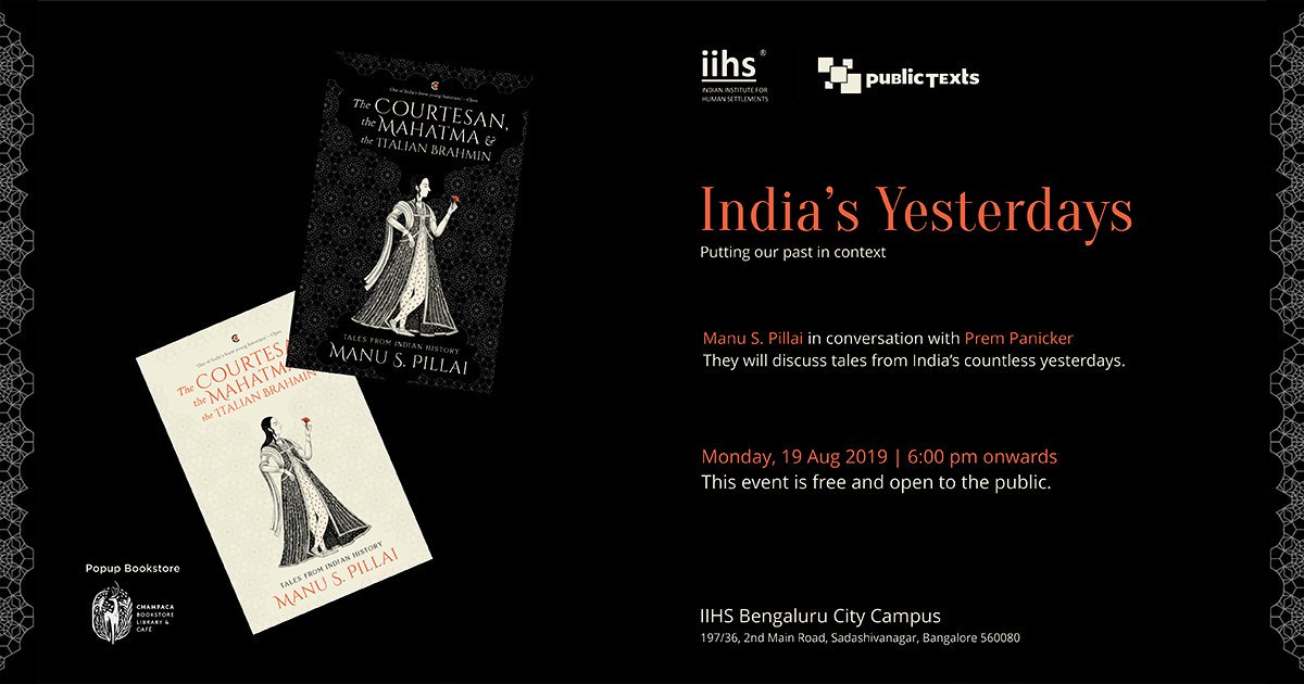 iihsin's tweet image. [TODAY&apos;S EVENT] #PublicTexts | India&apos;s yesterdays: Putting our past in context at #IIHSin from 6:00 pm with @UnamPillai and @prempanicker. 

See you there! Or catch the livestream: youtu.be/NMcsfU6d5ac

#IIHSLibrary #Indianhistory #bangaloreevents