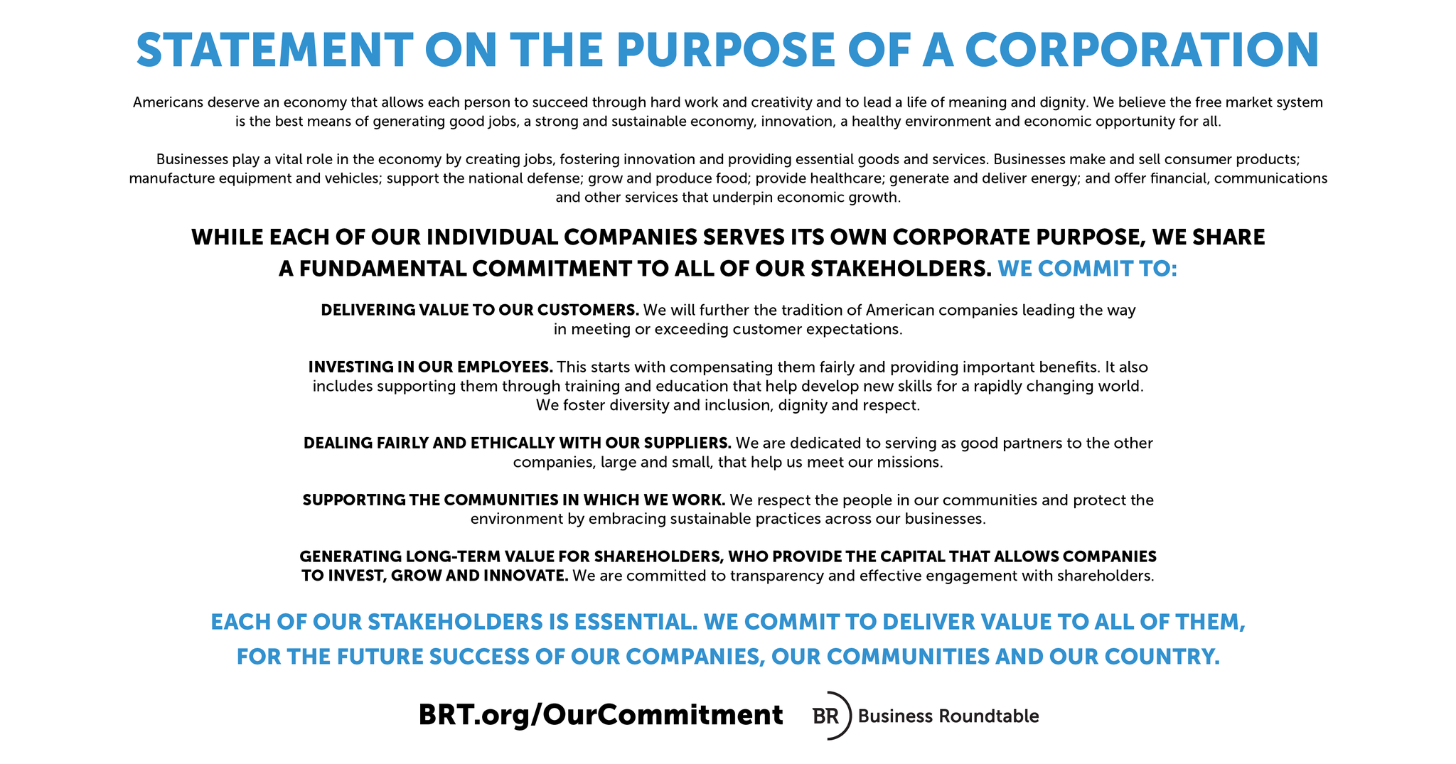 Uzivatel Business Roundtable Na Twitteru Business Roundtable Announces The Release Of A New Statement On The Purpose Of A Corporation Signed By 181 Ceos Who Commit To Leading Their Companies For The Uzivatel Business Roundtable Na Twitteru Business Roundtable Announces The Release Of A New Statement On The Purpose Of A Corporation Signed By 181 Ceos Who Commit To Leading Their Companies For The