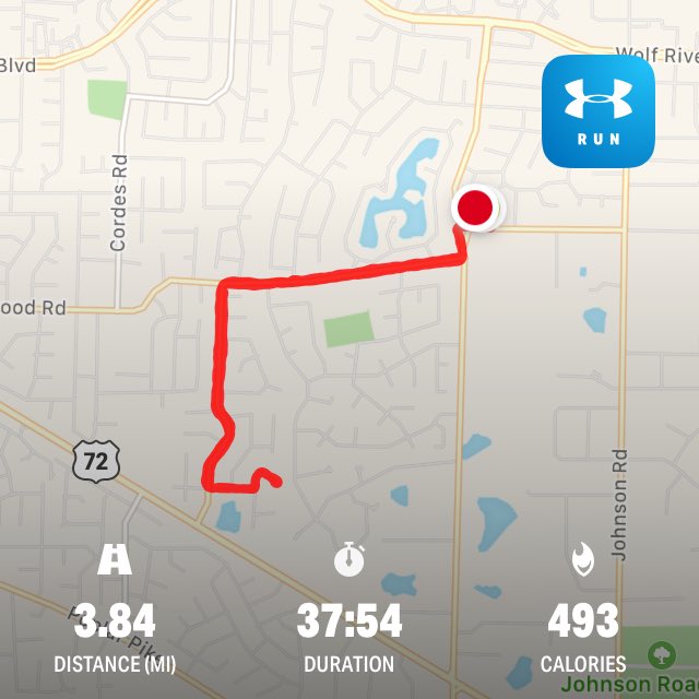 ChadPuryear's tweet photo. Slow one but first run in 2.5 months #outofshape #roundisashape https://t.co/0yPtqXXS2A