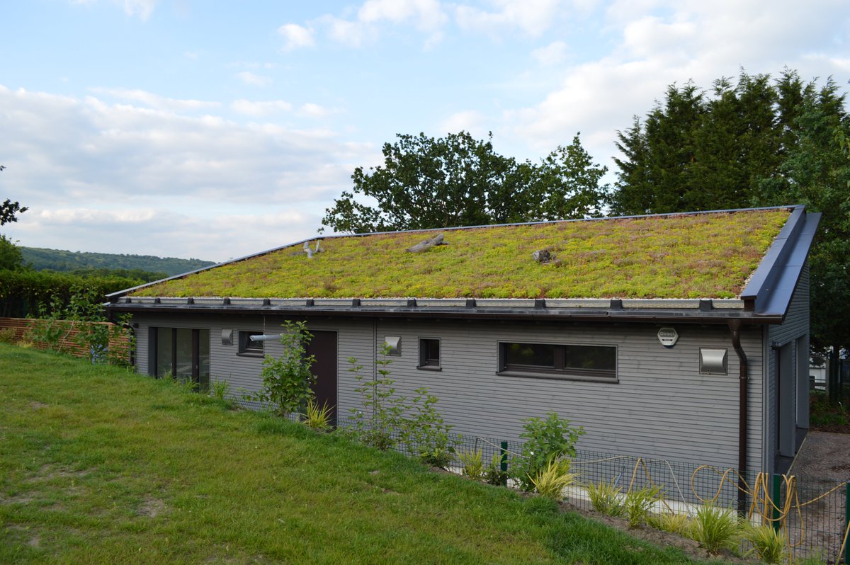 Optigrun's tweet image. Can a #greenroof be installed on a #pitched roof?
Yes!
A green roof can be installed but specific measures are usually required above 10 degrees to counter shear forces &amp;amp; potential slippage of the build-up. 
At @OptigreenLtd , we can cater for roofs of up to 45 degrees pitch