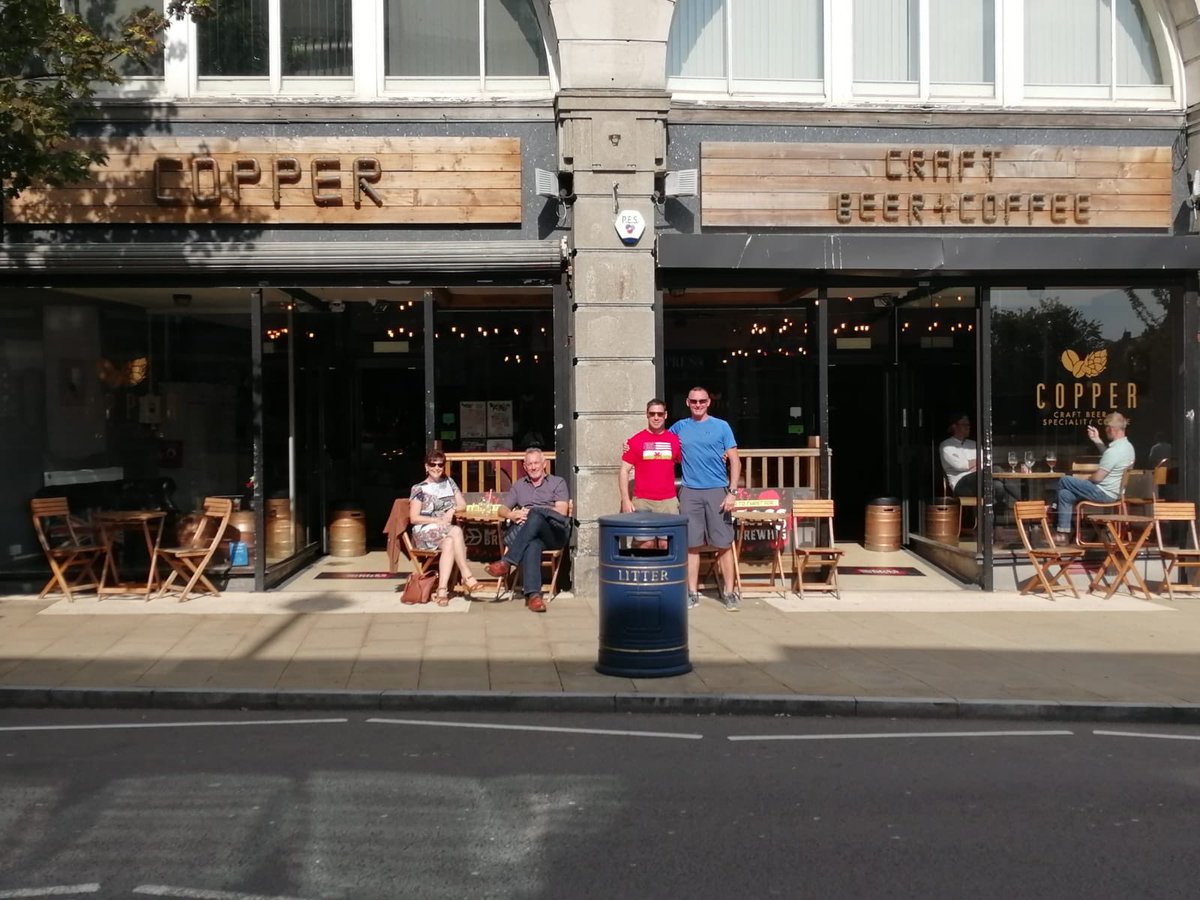Royal_Marine_LW's tweet photo. Wow what a week!! Bought my dream Craft Beer Bar @CopperSwansea with my bezza @PaulODwyer01 and now flying first class to USA thanks to my oldest mate @DentOnToast #trampface https://t.co/VZAgEdBYfn