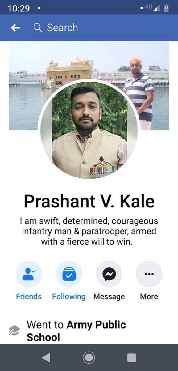 Defence__360_'s tweet photo. #Profile1
Prashant V. Kale-
-pretending to be a major, retired with disability.
-Pretended to be from Para SF on Facebook.
-Pretended to be from Sikh Regiment on Twitter.
-Followed by "Lijian Zhao",Chinese ambassador to PAKISTAN
contd ..... https://t.co/Vk3ImxACiO