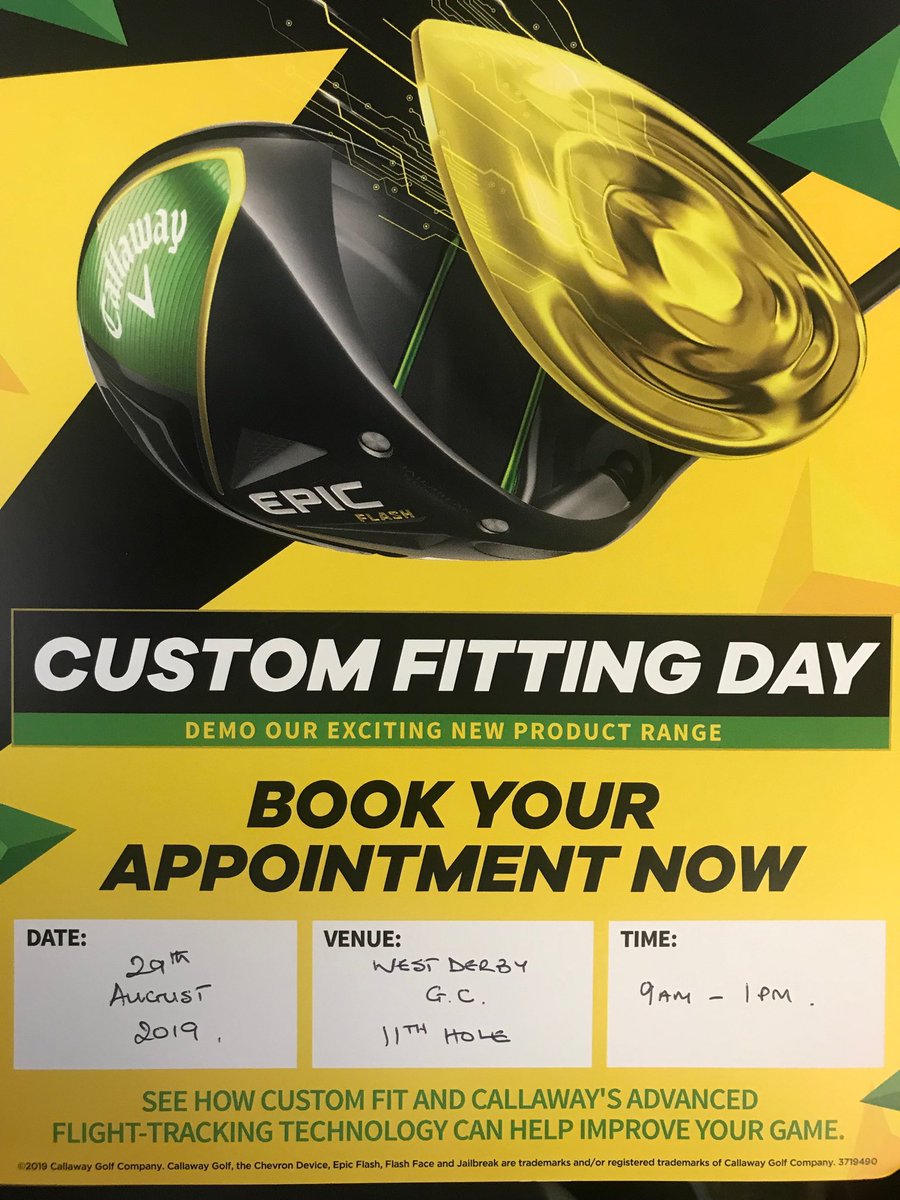 ⁦<a href="/CallawayGolf/">Callaway Golf</a>⁩ ⁦<a href="/derby_golf/">West Derby Golf Club</a>⁩        Please call or tweet ⁦<a href="/WestDerbyGC/">West Derby Pro Shop</a>⁩ to book a time