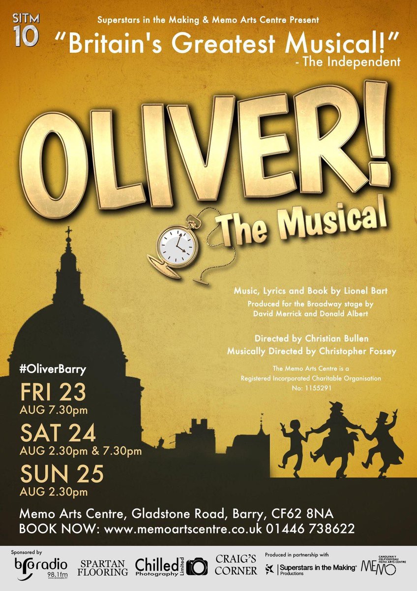 BRORADIO's tweet photo. All this week we have teamed up with @superstarspa to give you the chance to win a a pair of tickets to see Oliver! The Musical at the @barrymemo. Keep an eye on our Facebook page for a photo of Fagin's jewels after 8am and hunt them down and to win every morning this week. https://t.co/EGSTFQXjEa