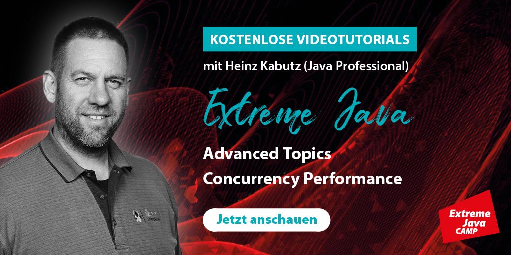 ExtremeJavaCamp's tweet photo. Neugierig, aber noch unentschlossen? 🙄 Bekomm jetzt schon einen kleinen Vorgeschmack auf die Workshop-Themen des #ExtremeJavaCamp. Unser Trainer @heinzkabutz teilt in seinen Videotutorials bereits sein Expertenwissen und wertvolle Insights mit euch! 👌 ➨ https://t.co/mhHkDYGAM5 https://t.co/uGQ0zYPOYP