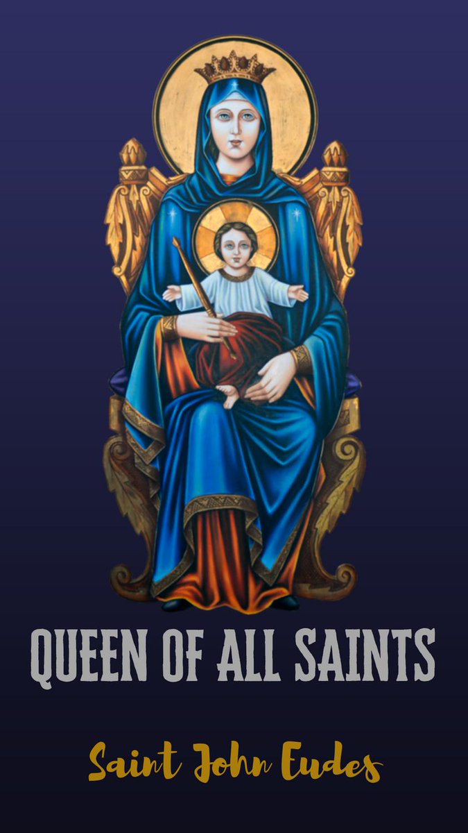 'Every Saint belongs to the court of the Queen of All Saints.' - #SaintJohnEudes #SaintoftheDay #OraProNobis
.
📷 Mother of God and Queen of Heaven / UIHere #SacredArtandImages #Catholic_Priest #CatholicPriestMedia