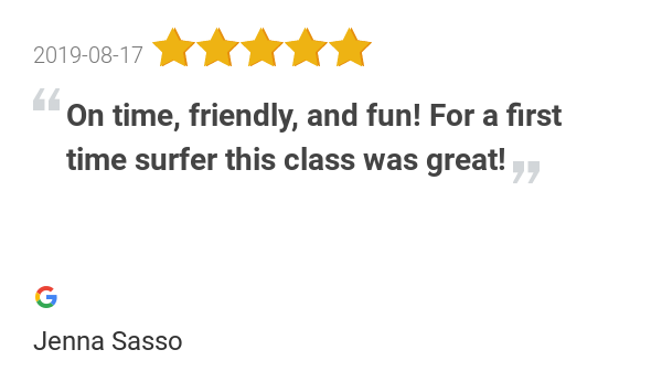 learntosurfla's tweet photo. New 5.0-star Review: "On time, friendly, and fun! For a first time surfer this class was great! They explained... https://t.co/VbGSc2rY7N