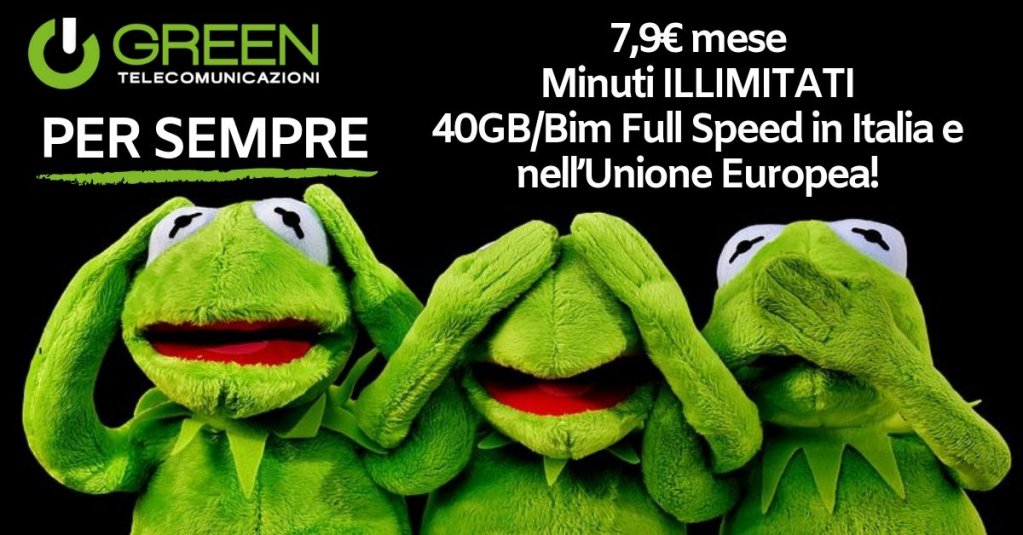 GreenTlcSpA's tweet photo. Non sei ancora passato a Green?
7,90 € al mese
Minuti illimitati
40 GB/bimestre in 4G Full Speed in Italia e nell’Unione Europea!
COPERTURA OTTIMALE
Vai su 👉 https://t.co/8sOIVywOiR o mandaci un messaggio diretto per saperne di più.
Green Telecomunicazioni 
Quando la miglior… https://t.co/CkqF5iObLN