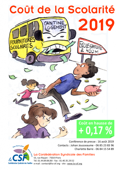 FNAAFP_CSF's tweet photo. L'enquête de @la_csf sur le coût de la scolarité est en ligne. Elle montre cette année une stagnation du coût de la scolarité puisqu’il n’augmente que très légèrement : + 0,17 %. A retrouver ici : https://t.co/SktDJwyon8 https://t.co/hBkmEGQODS