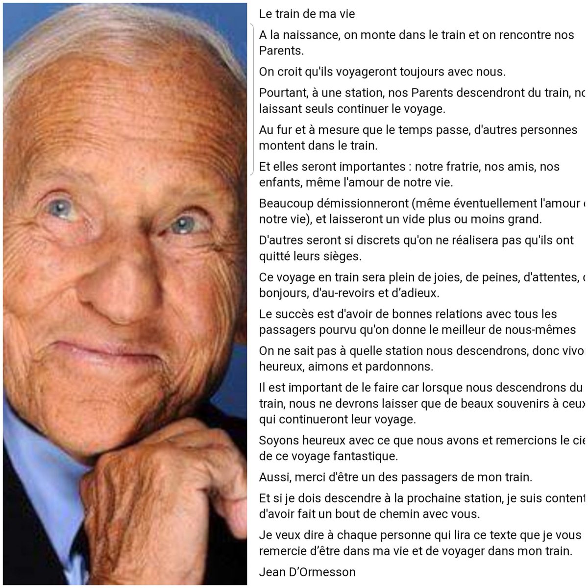 Le Train De Ma Vie Jean D4ormesson Le Train De Ma Vie Texte De Jean D Ormesson - Texte Sélectionné