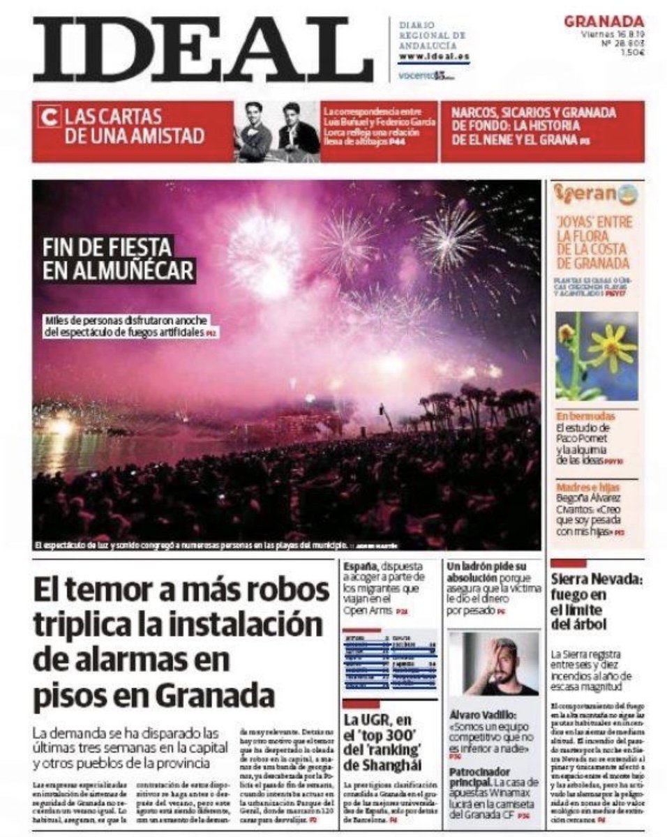 RodichSeguridad's tweet photo. Ayer, el periódico https://t.co/CXwjmXxbGU abría su portada resaltando como titular una de las frases recogidas en una entrevista que nos hicieron el pasado miércoles, cuando se interesaron por Grupo Rodych. como referencia del sector granadino de #seguridadprivada https://t.co/Dw273NQtwn