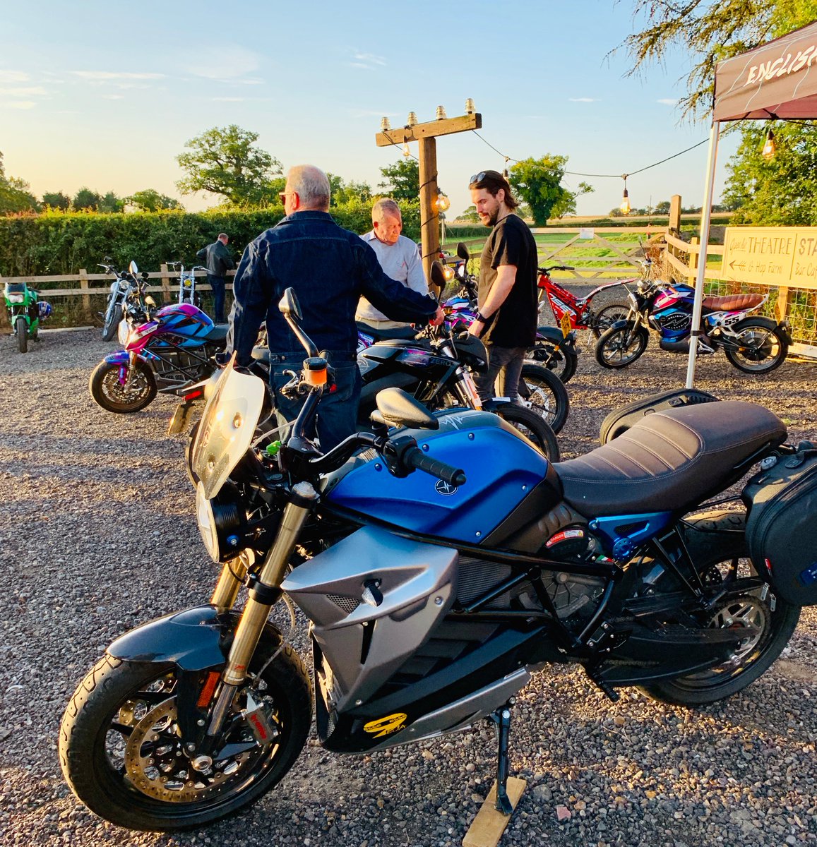 EngElecMotCo's tweet photo. The #Energica just chillin @StarWingBrewery #empirienights😎🤟 https://t.co/JQAaHWeKkW #demo @EnergicaMotor @ZeroMC @supersocouk @OSETbikes @sr_edy @WildbadTouring @Rarefied_Road #Revvi #ebike #electricmotorcycle #escooter #beer #wickedfood #music #cleanenergy #thewayforward https://t.co/NUP5qmFNrU