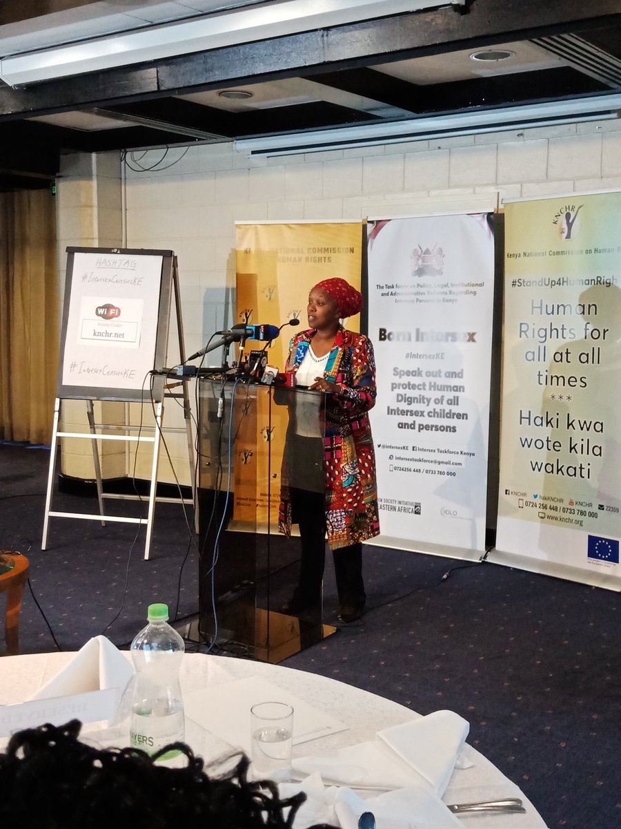 Intersex Persons Implementation Coordinating Committee Chairperson and <a href="/hakiKNCHR/">KNCHR</a> Commissioner Waruhiu <a href="/parawakili/">JD Wakonyo Waruhiu</a> during a media briefing on the counting of Intersex persons during  Census 2019 <a href="/hakimorara/">George Morara</a> <a href="/klrcKE/">Kenya Law Reform Commission</a> <a href="/AGOfficeKenya/">OAG KENYA</a> <a href="/intersex_kenya/">intersexpersonskenya🇰🇪💬</a> #IntersexCensusKE #IntersexKE