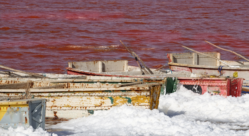 orangeafrica's tweet photo. [#Découverte 🌍🔎] Au #Sénégal, le #LacRose, de son vrai nom lac #Retba, doit sa renommée à sa couleur rose. Depuis les années 1970, sa grande ressource en sel marin contribue à l'économie du pays. #Travel #Voyage https://t.co/WW4SKegDs6