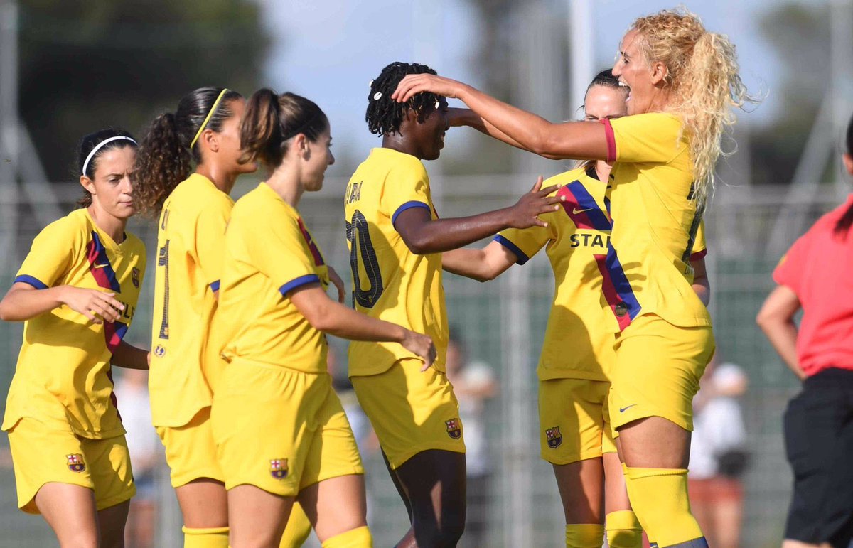 Brilafm889's tweet image. Asisat Oshoala scored her 6th goal in preseason  as @fcbfemeni beat @montpellier_f_c women by a goal to nil. 

#brilafm #brilasports #waveurbanner #oshoala