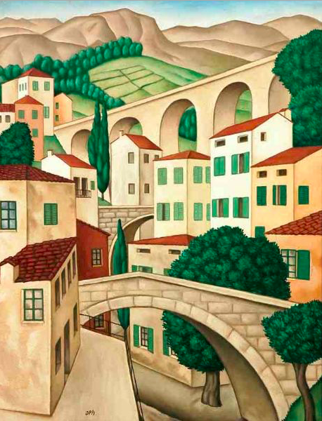 robertsnickc's tweet photo. ‘Paesaggio Ligure.’ #Painting by Ubaldo Oppi (1889 - 1942) #art #Italy https://t.co/JqM7CZh7kr