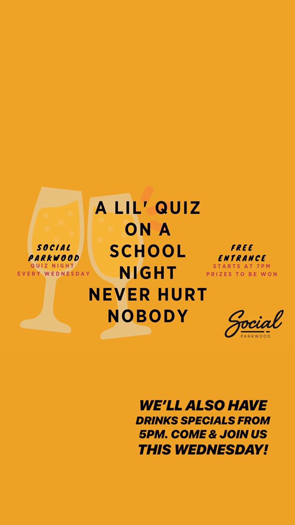 This Wednesday. Be there or be square 🤓