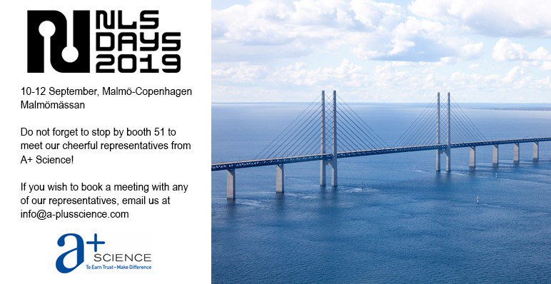 aplusscience's tweet image. Meet the cheerful representatives from A+ Science during NLSDays 2019 @SwedenBIO @NLSDays