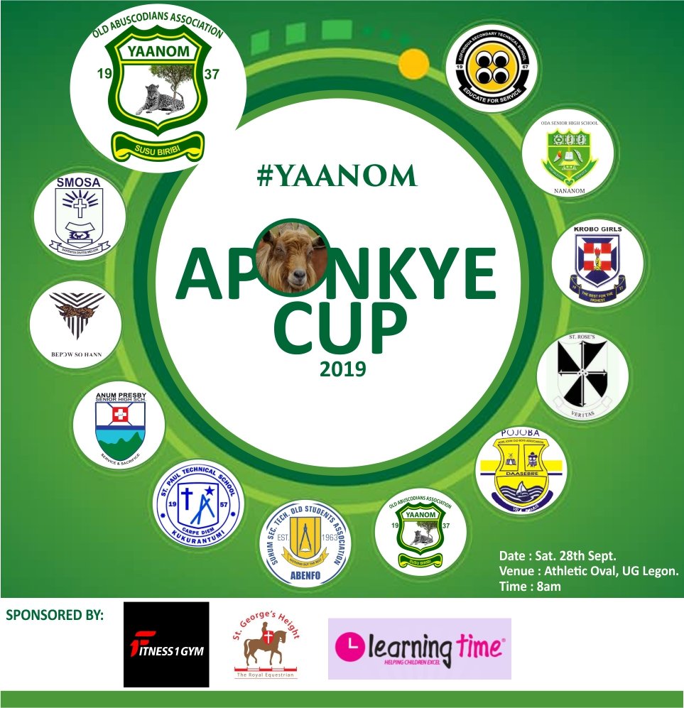 #YAANOM 
#AponkyeCup2019
#EasternKonnect 
<a href="/irepmyschool/">I Rep My School🇬🇭</a> @HSS_GH <a href="/highskulclique/">Highskulclique</a>