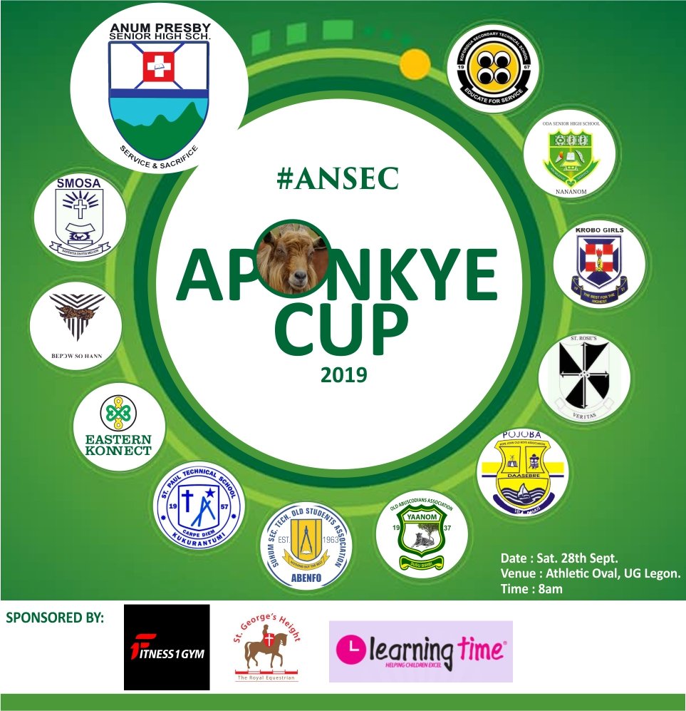 #ANSEC 
#AponkyeCup2019
#EasternKonnect 
#MmarimaMmaWalk
<a href="/irepmyschool/">I Rep My School🇬🇭</a> @HSS_GH <a href="/highskulclique/">Highskulclique</a> <a href="/MmarimaMma/">Mmarima Mma</a>
