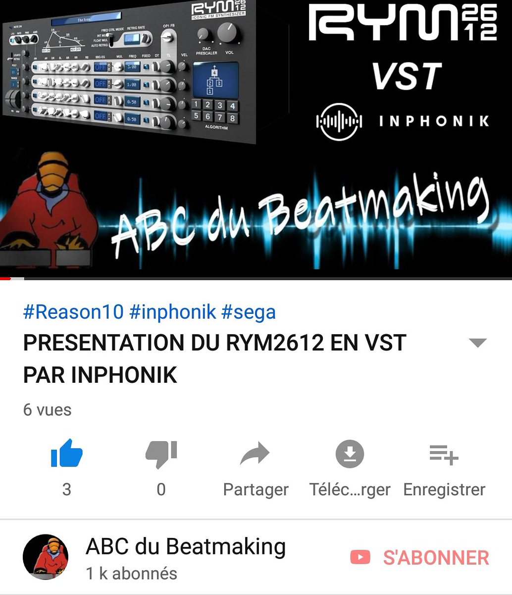 DjfurtifFurtif's tweet photo. Présentation du RYM2612 par @inphonik 
https://t.co/akNXUrByBY
#reason10,#propellerheadsw, #reasongang, #sega,#inphonik, #chiptunes, #lofi,#lofihiphop, #beatmaker, #beatmaking, https://t.co/9d0jEpMoOG