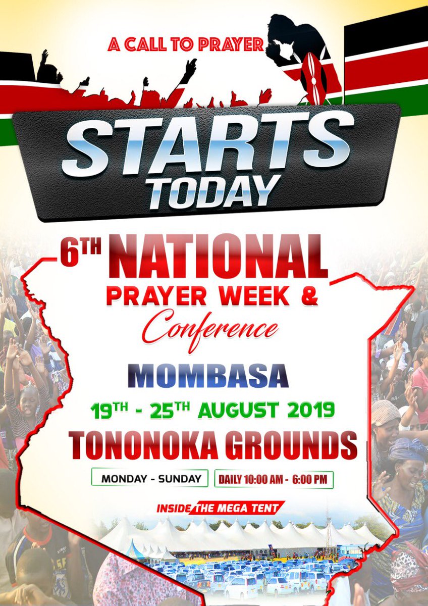 wachirawanjira's tweet photo. Wherever you are take time this week to PRAY FOR THE NATION. ⁦@MbciTvOfficial⁩ ⁦@apostlejkimani⁩ ⁦@MombasaCGW⁩ ⁦@TourismMombasa⁩ ⁦#Nationalprayerweek https://t.co/Eot2Dvpre8