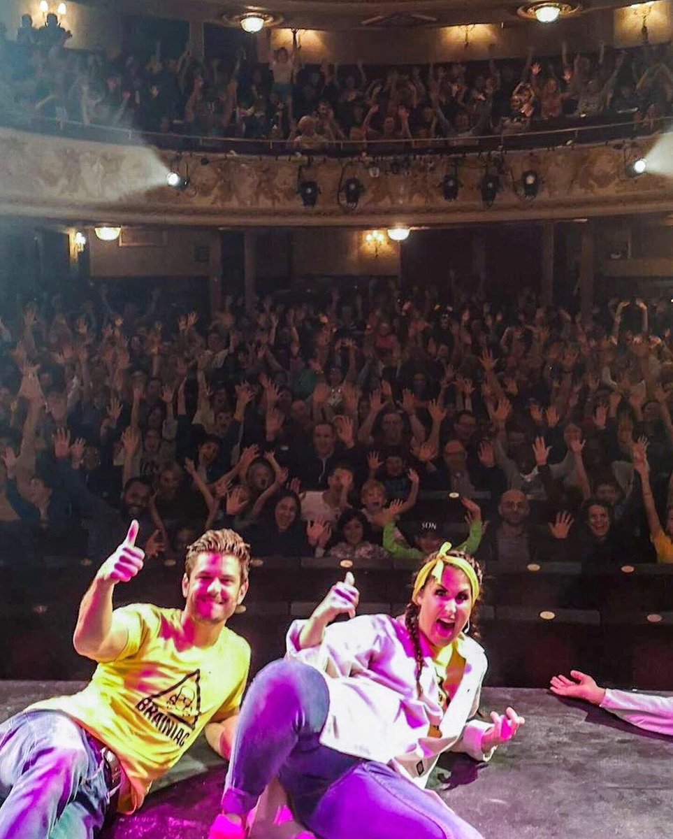 Continuing to have a blast on this show!! 😝💥<a href="/brainiaclive/">Brainiac Live</a> #garricktheatre #brainiac #westend #actor #selfie