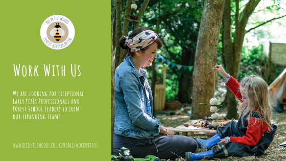 🌟We're recruiting!🌟  We are looking for special new  Kindergarten Deputy Manager who understands our passion for play-based learning through nature and can help to lead our team to be the best it can be! To find out more head to beeinthewoods.co.uk/home/workwithus