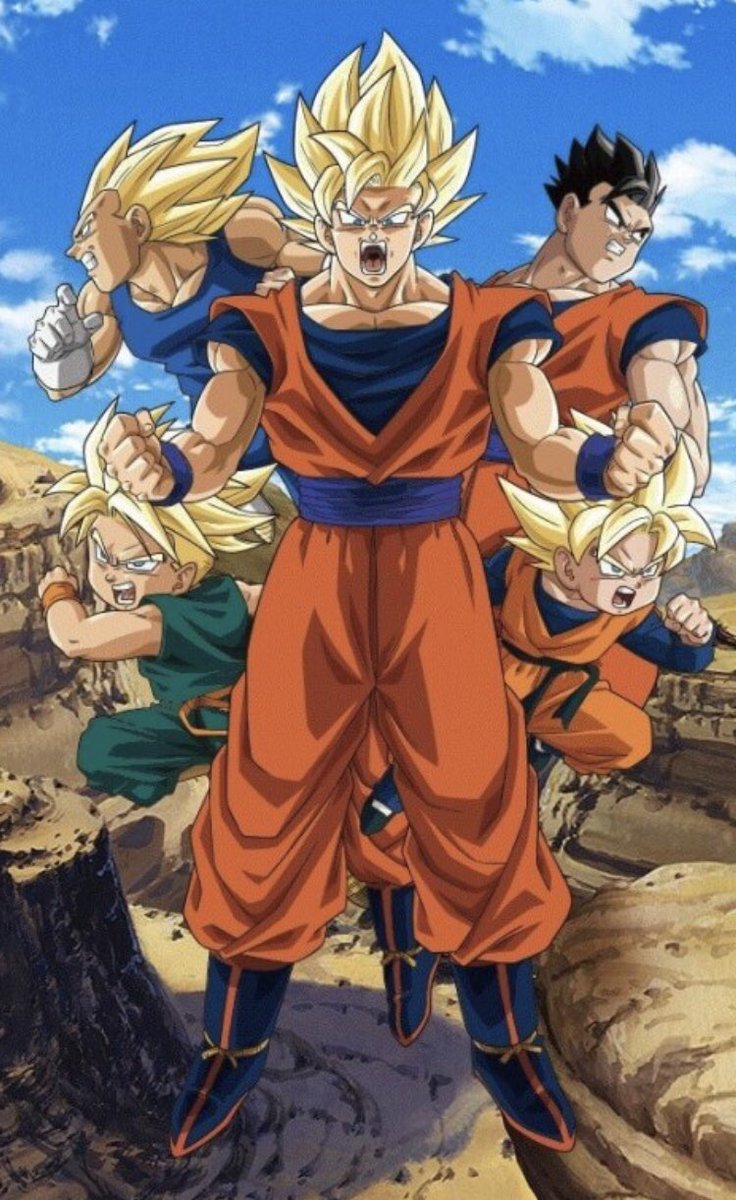 たぁー A Twitter ドッカンバトルの壁紙を自分のタッチで軽く描いてみました Dokkanbatlle