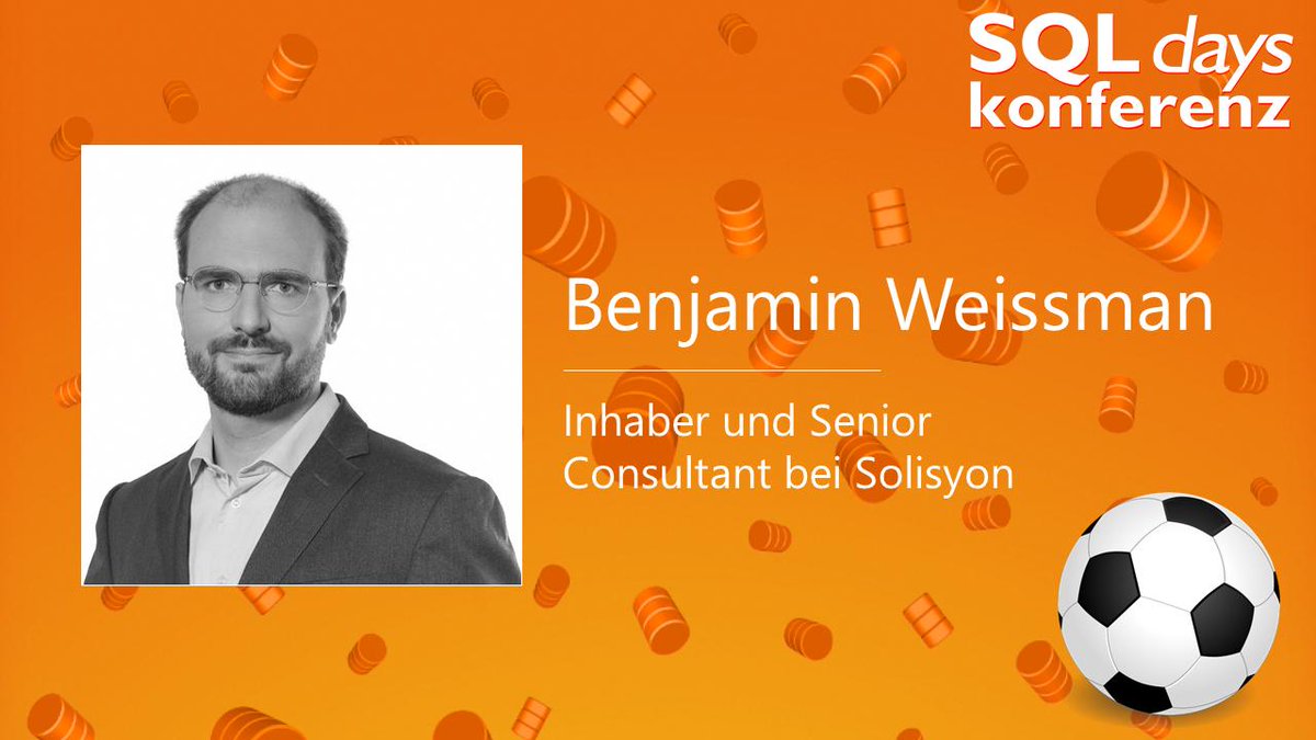 ppedvEvents's tweet image. @bweissman arbeitet seit Version 6.5 mit dem SQL Server, sein Fokus liegt auf den Themen Business Intelligence, Corporate Performance Management sowie Datawarehouse. Eine Konferenz voll Expertise erleben Sie auf den SQLdays 2019. Sqldays.net/2019
#SQLdays #SQLDeutschland