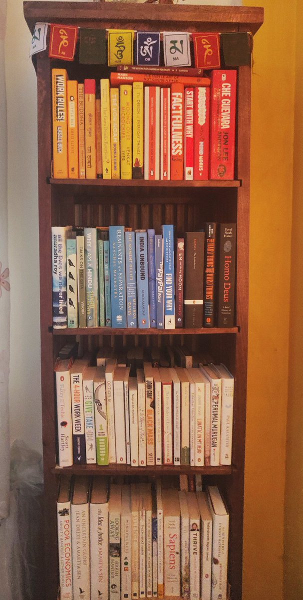 ilareddy's tweet image. Do you think I had a productive day? #colourcoding #bookshelf #onedowntwotogo