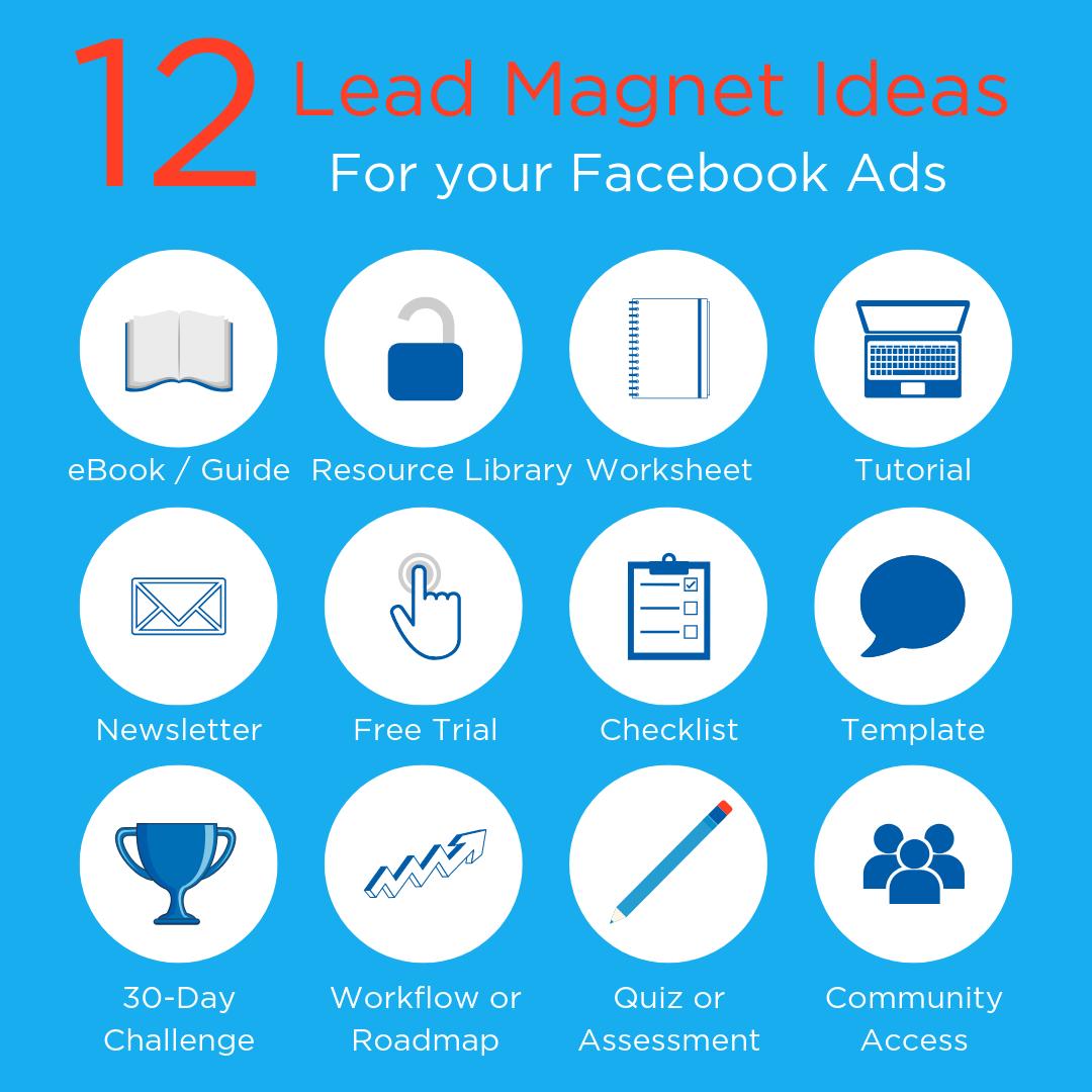 filed_ai's tweet image. How can you entice your audience to click on your #FacebookAds? 

Offering one of these 12 #leadmagnets is a great way to draw in potential customers!