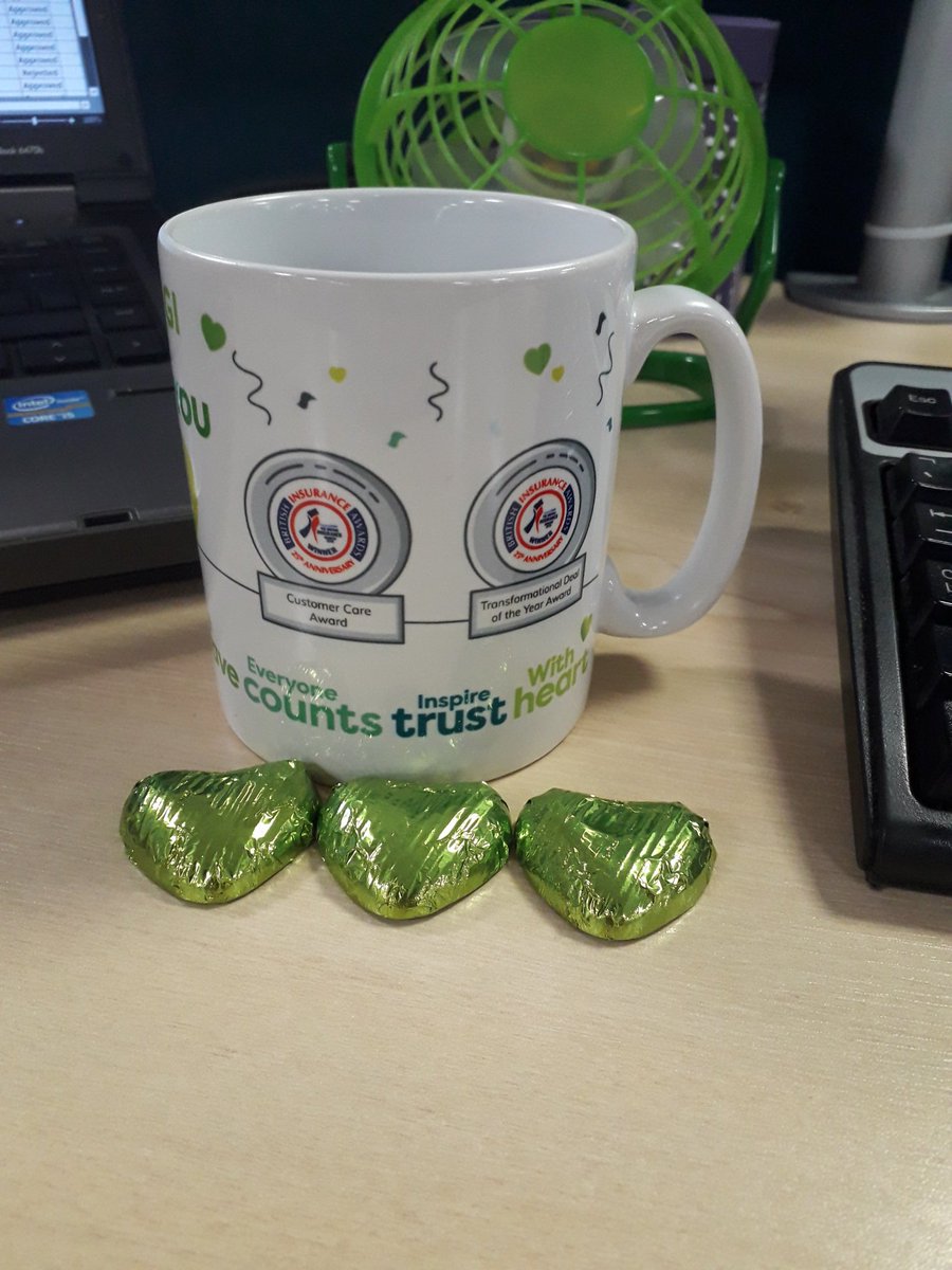 Ins_Michelle's tweet photo. New mug and choccies to brighten up a Monday morning! Thanks @lv #britishinsuranceawards https://t.co/mtiYHV4j7a