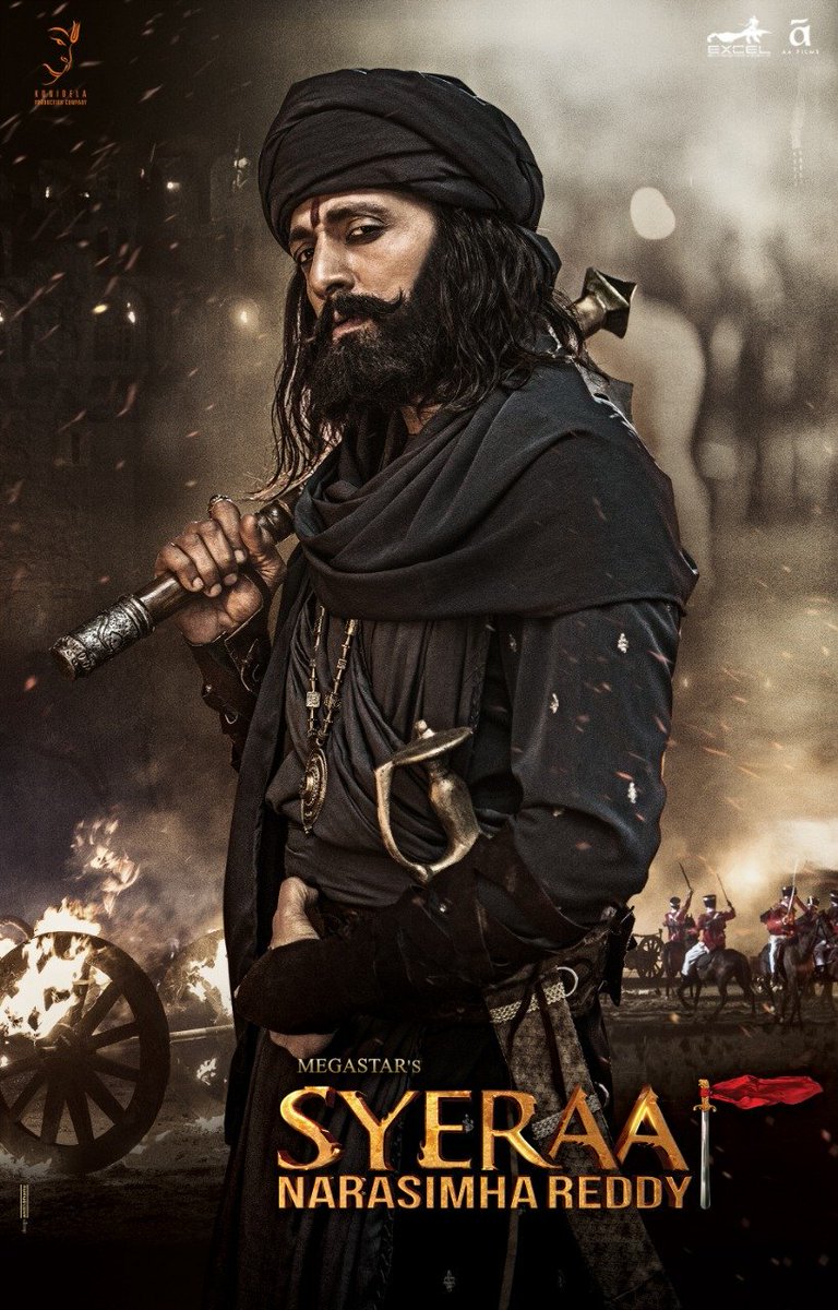 raagadotcom's tweet photo. Introducing the #WarriorsOfSyeRaa 💪

@ritesh_sid #RamCharan #MegastarChiranjeevi @SrBachchan @VijaySethuOffl 
#JagapathiBabu @KicchaSudeep @ravikishann #Nayanthara
@tamannaahspeaks https://t.co/d6dWOmrFat