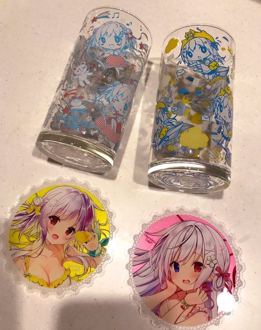 ペアで使って1人でニヤニヤしちゃう🍋🍒グラスとコースター♡ 