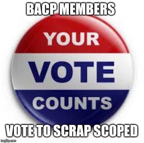 aclientfirst's tweet photo. Voting opens today! I'm proud to have achieved what I set out to do - to offer BACP members a say in SCoPEd that really counts. I hope that, if the resolution is successful, BACP will reflect, collaborate properly & consult with members on what the profession really looks like. https://t.co/a9pVPZxVb9