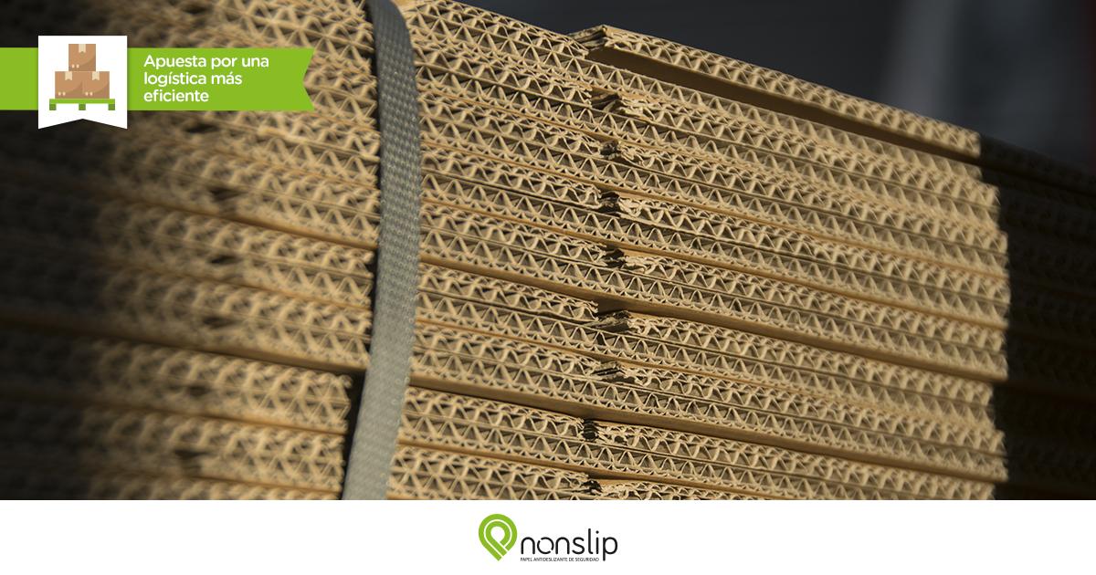 Con el papel antideslizante NonSlip podrás ahorrar hasta un 30% en las vueltas de film estirable para estabilizar la carga #paletizada.

nonslipiberia.es