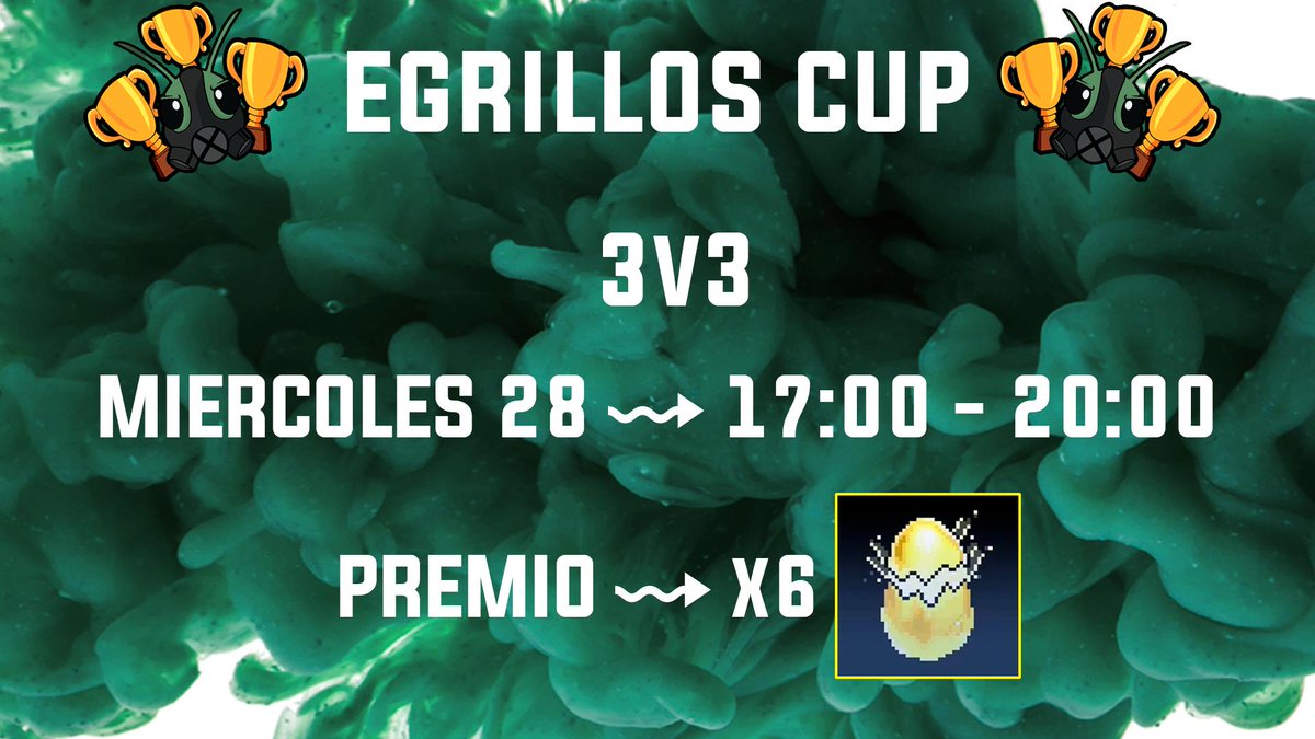 ¡Nuevo torneo! 🔥
◾️ Miércoles 28 Agosto de 17:00 a 20:00
◾️ 3v3
◾️ 6 Golden Egg para el equipo vencedor (PC)
◾️ Casteado en twitch.tv/egrillos

Cada jugador DEBE estar en el Discord del torneo:
discord.gg/VCGGKsT

Inscripción por equipos:
tgx.es/26444660/tourn…