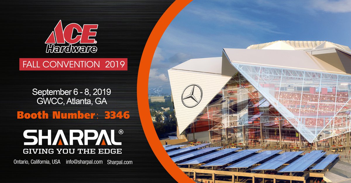 Sharpalcorp's tweet image. Sharpal team will be attending the ACE hardware fall convention 2019 in Atalanta. We will be at booth 3364 to be ready for your presence!