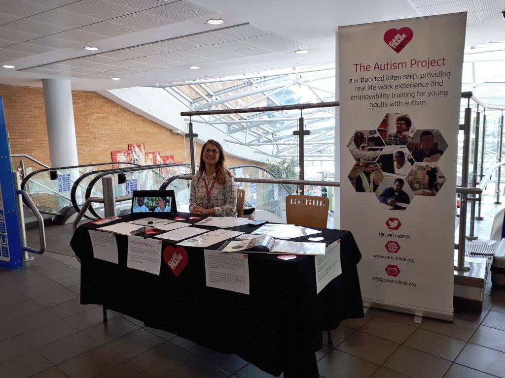 CareTradeUK's tweet photo. We are in the #atruim come and see us today @WhitHealth #whitttingtonhospital and find out more about what we do and how you can get involved #supportedemployment #internships #autism https://t.co/4jFhkSh04V