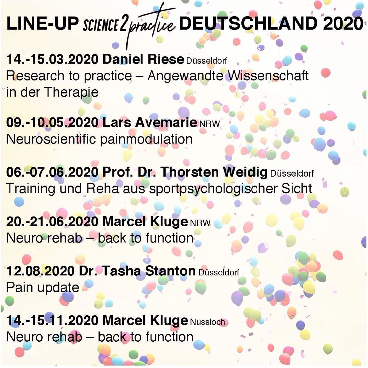 DavidinZH's tweet photo. Unser erstes Line-Up für Deutschland 2020! Wir sind sehr stolz, Euch so tolle Referenten präsentieren zu dürfen. @DanielRiese Marcel Kluge Thorsten Weidig @Tash_Stanton @larsavemarie Ticketreservationen bereits jetzt über info@science2practice.ch https://t.co/iTzSJWGi2w