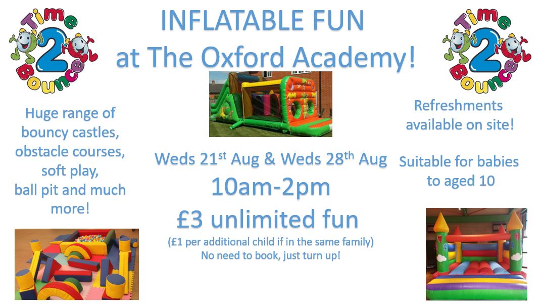 Time2Bounce has rescheduled their booking this week to Wednesday 21st. Just two sessions left this summer holidays! #TimeFliesWhenYoureHavingFun
