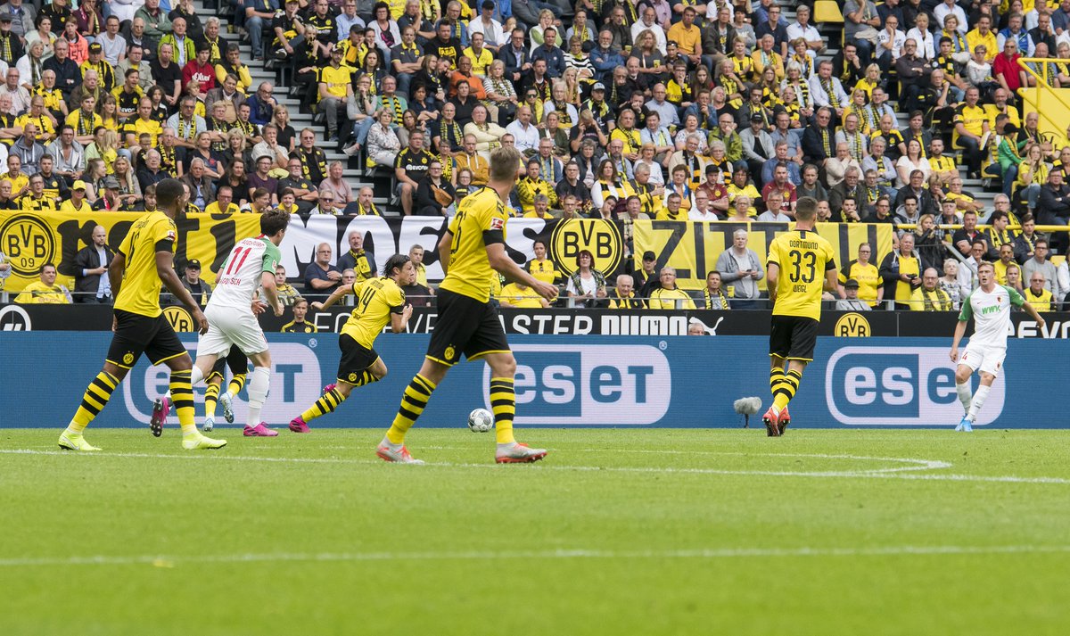 ESET's tweet photo. Announcing a new arrival to #BorussiaDortmund watertight defense...award-winning IT defense by ESET! We are proud to be the @BVB Champion Partner. #BVBESET https://t.co/5gEmde2tKC https://t.co/n57TQ6qEkq