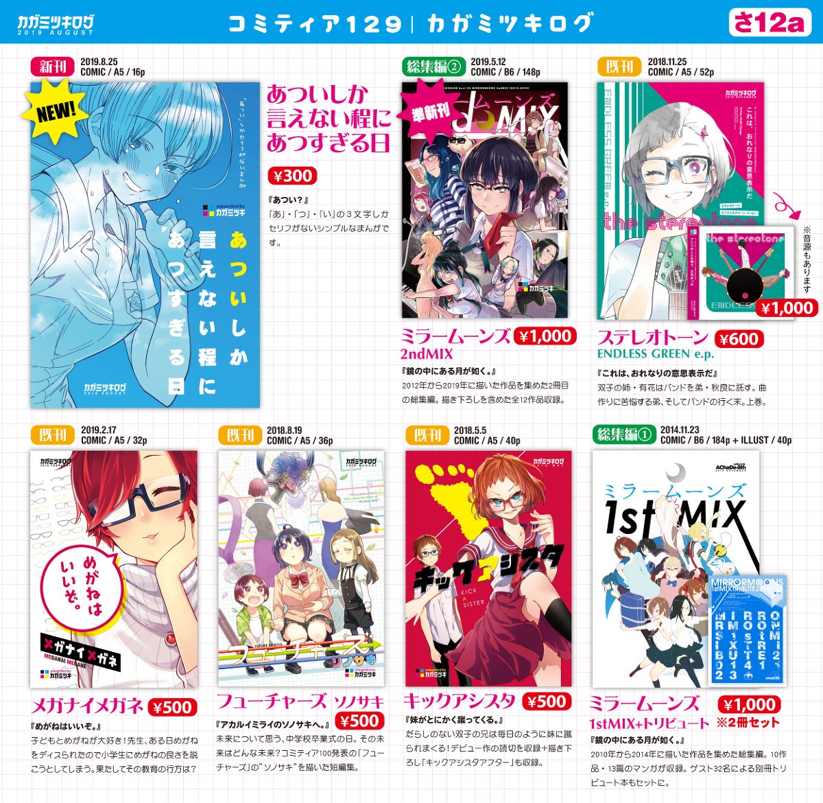 コミティア129｜あついしか言えない程にあつすぎる日＋お品書き #コミティア #オリジナル #コミティア129 #COMITIA129 #COMITIA  