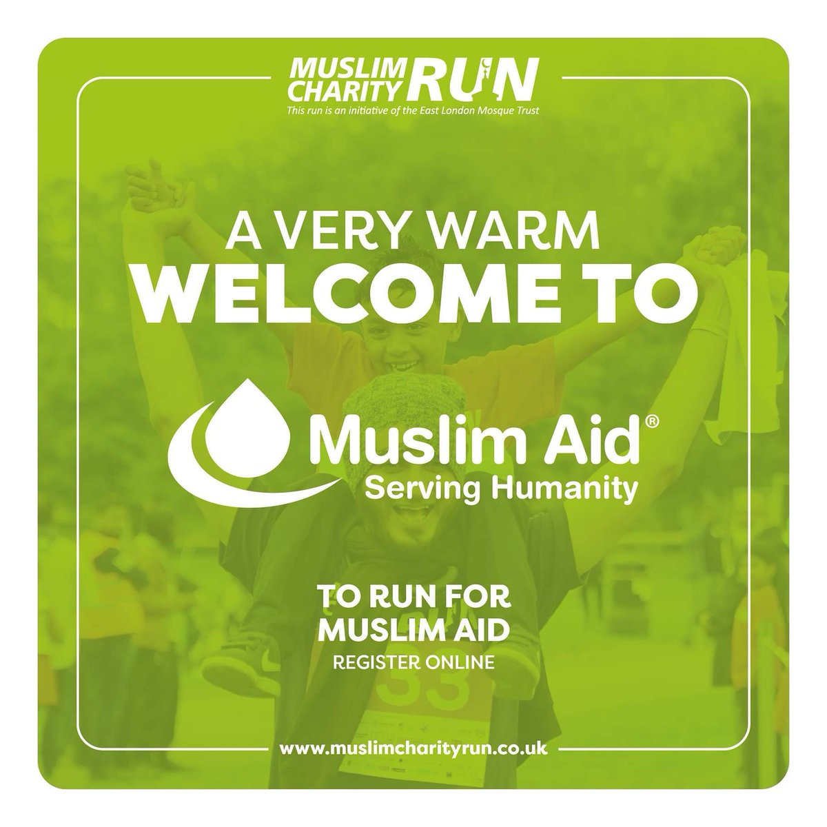 elondonmosque's tweet photo. A very warm welcome to Muslim Aid joining the race and #comingtogetherforgoodcauses. Register to run for them in this year's #MuslimCharityRun.

Register your charity at https://t.co/1BUTxZXAe2

#funrun #communityrun #muslim #islam #charity #healthylifestyle #fitness #unity https://t.co/2bj7yf2JzQ