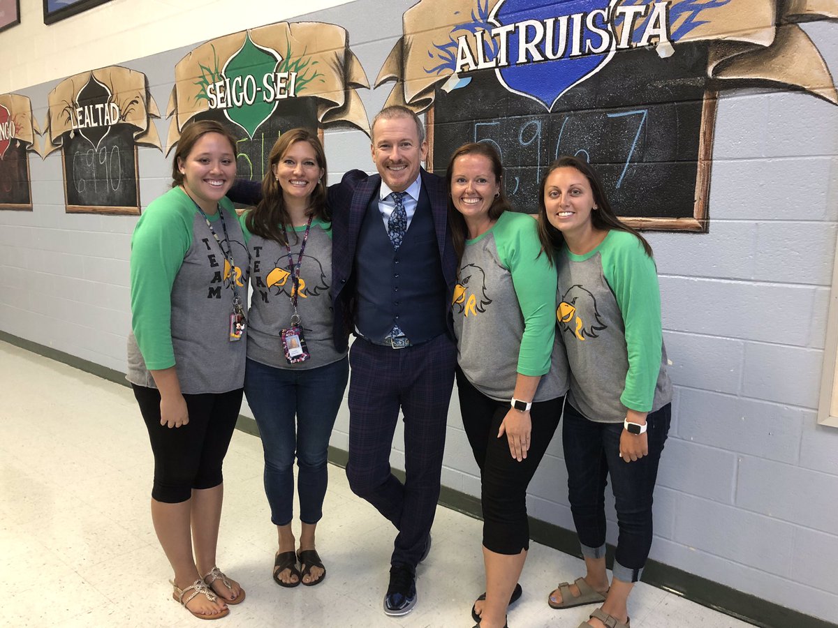 kwhitt2's tweet photo. SOOOO EXCITED to find out our staff meeting featured @mrronclark_ https://t.co/GUzJ2A5pwQ
