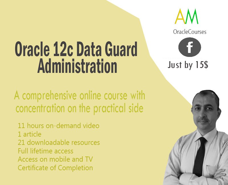 OracleCourse's tweet photo. Grab your gift coupons before 31-8-2019
Unlimited access full online courses in:
Oracle 12c Data Guard administration from: 200$ to 15$ 92%off
a coupon is
https://t.co/wdSBerW4DX
#OOW2019 #OAC #OracleACS
#OracleNoSQL #odysseyhackathon #OOWLDN #OracleCertification #ODTUG https://t.co/YYZbNsOdyQ